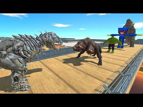 TEK T-REX LAVA DEATH RUN - Animal Revolt Battle Simulator