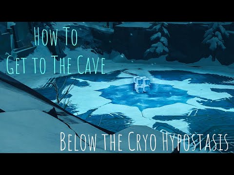 How To Get To the Cave Area Under the Cryo Hypostasis at Dragonspine - Genshin Impact V1.5
