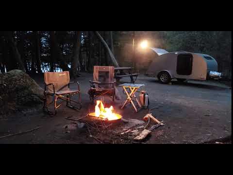 Perfect seat for enjoying a campfire along with the compact folding table