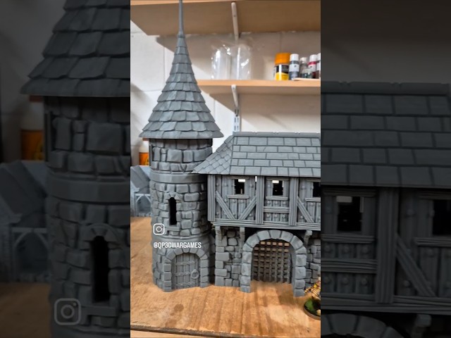 Vídeo relacionado con QP3D - Castillo medieval Gatehouse Terrain Escala de 28 mm - Paisaje de mesa de fantasía para RPG, DND, Wargaming y Diorama