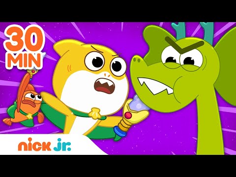 Baby Shark Battles a Sea Dragon ⭐ + More Adventures! | 30 Minute Compilation | Nick Jr.