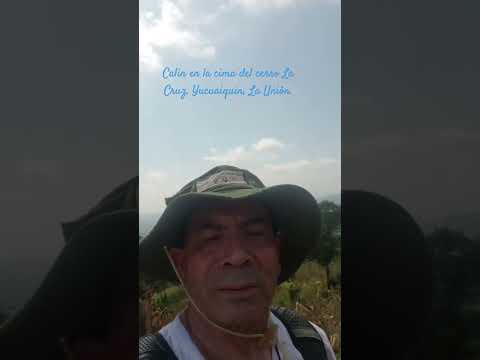 Vamos con Calin al cerro La Cruz #yucuaiquin La Union. Lástima que la situación atmosférica es mala.