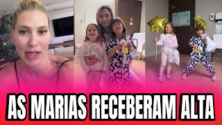 VIRGÍNIA MOSTRA AS MARIAS RECEBERAM ALTA DO HOSPITAL 
