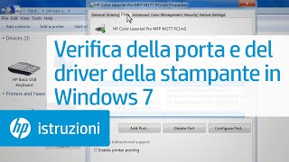 Verifica della porta e del driver della stampante in Windows 7