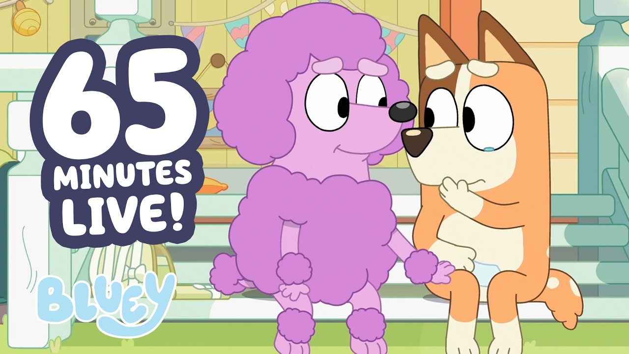 🔴LIVE: Sweetest Moments 🥹 💙 | 1 HOUR+ Bluey Clips Livestream 💕 | Bluey