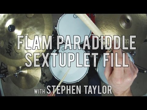 DRUM LESSON - FLAM PARADIDDLE SEXTUPLET DRUM FILL