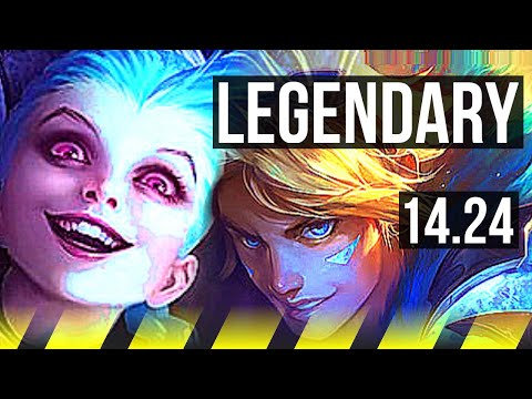 JINX & Pyke vs EZREAL & Karma (ADC) | 8/0/10, Legendary | KR Grandmaster | 14.24