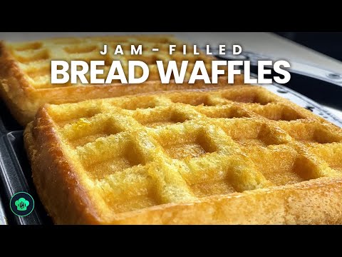 How to Make JAM-FILLED Bread Waffles | Crispy WAFFLE TOAST with Jam | Easy Breakfast Recipe