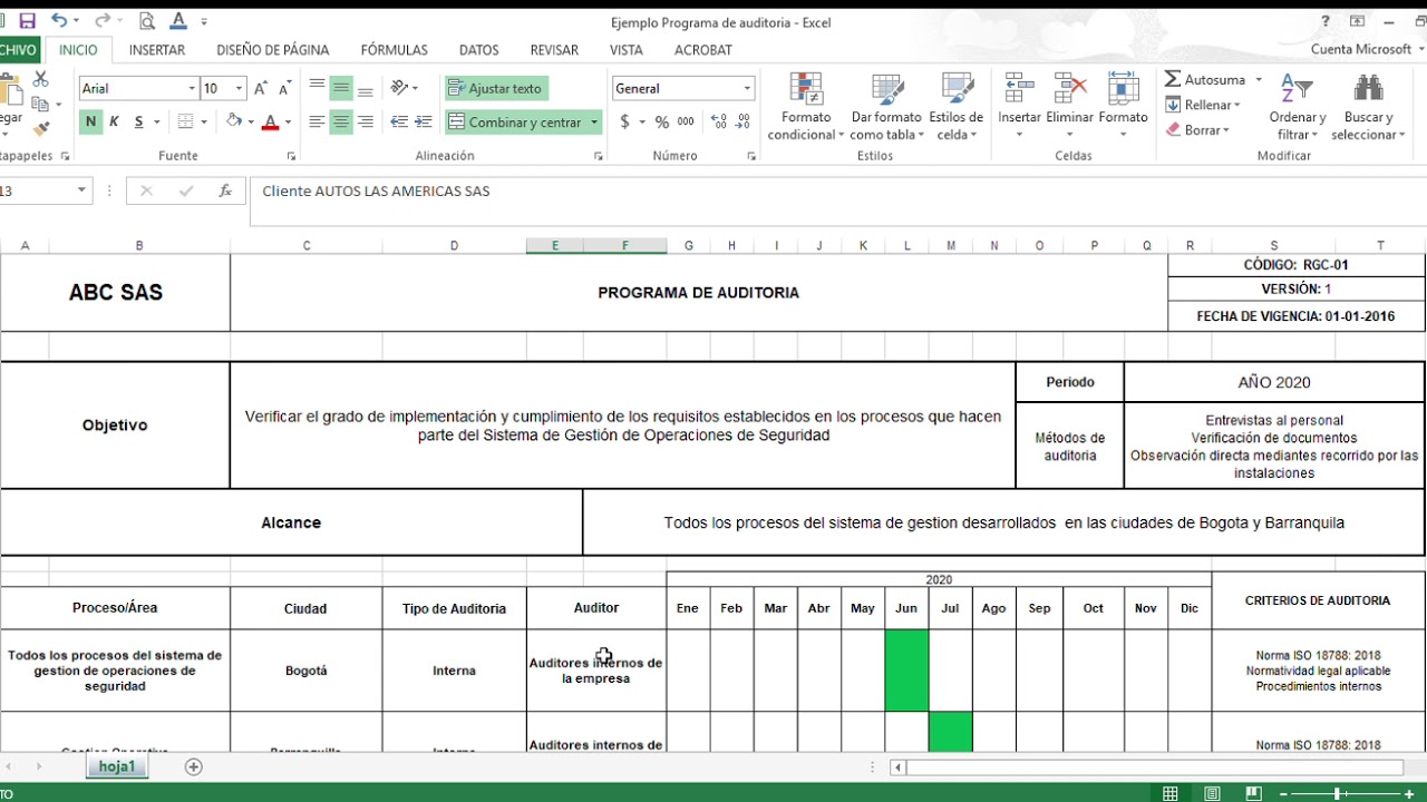 Ejemplo Programa de auditoria