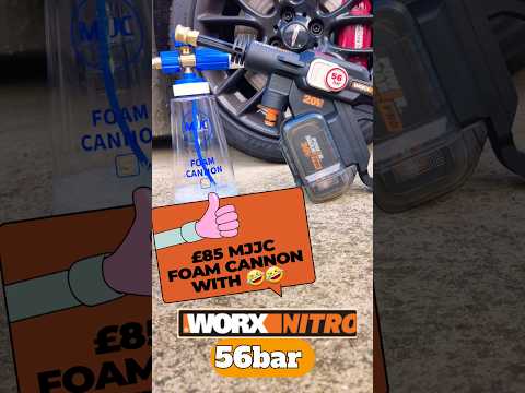 How does Worx Hydroshot 56bar work with MJJC £86 foam Cannon