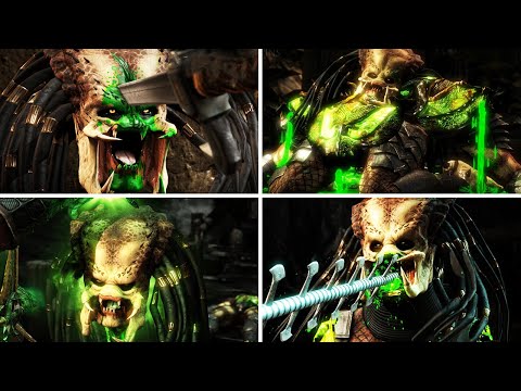 Mortal Kombat X - ALL Fatalities on THE PREDATOR