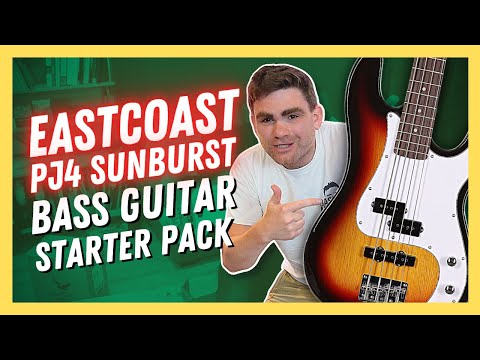 EastCoast PJ4 Sunburst Bass Guitar Starter Pack REVIEW + UNBOXING @andertons | FREE GEAR GUIDE PDF