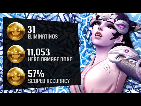 GALE TOP 500 WIDOW GAMEPLAY - 57% SCOPED ACCURACY [ OVERWATCH SEASON 26 ]
