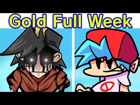 Friday Night Funkin' Vs Gold FULL WEEK Fanmade (FNF Mod) (Hypno's Lullaby/Lost Silver MonoChrome)
