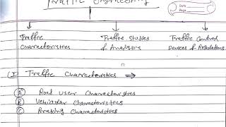 Traffic characteristics (Highway Engineering)