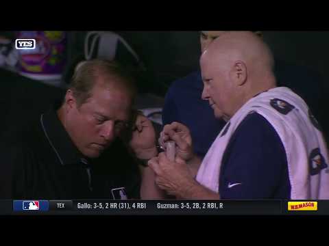 Watch MLB Umpire Bruce Dreckman Get Moth Removed From His Ear During Game