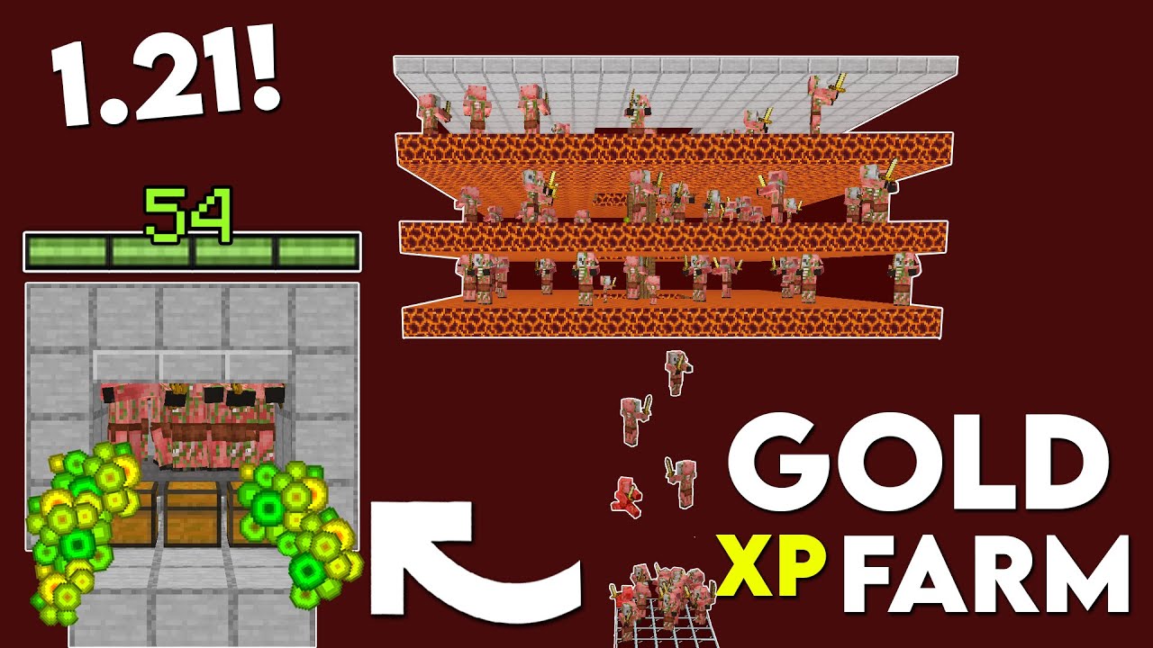 Minecraft Easiest GOLD XP Farm - Tutorial 1.21+ - Minecraft Builders