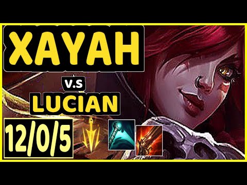 MADNESS (XAYAH) vs LUCIAN - 12/0/5 KDA BOTTOM ADC GAMEPLAY - EUW Ranked DIAMOND