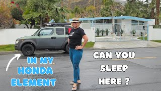 I Slept on a Million Dollar Street in my Car ~ Solo Female Van Life #hondaelement