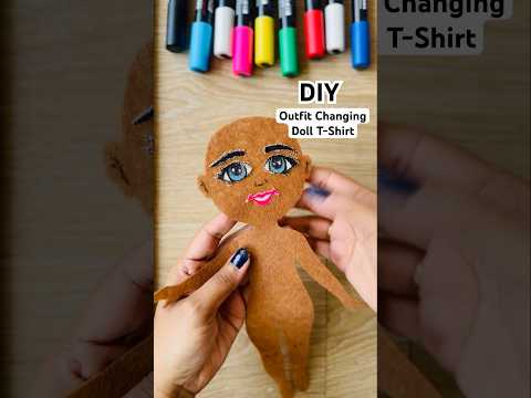 DIY Doll Outfit T-shirt😱 #crafteradiri #diy #handmade #shorts #outfitchangingdolltshirt #diytshirt