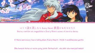 BOA - Every Heart (犬夜叉Inuyasha 2nd Ending Theme) Color coded Lyric Kan/Rom/Eng/Ina