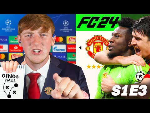 AngryGinge plays CHAMPIONS LEAGUE! Man Utd (FULL CUT) EA FC 24 Career Mode (Ep 3)