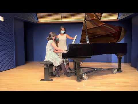 Sophia Coffey (14) and Serena Prince (12) - Mozart, Piano Sonata in D major for 4-hands, 1st mvt