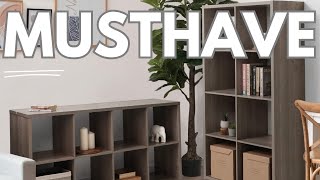 Cube Storage Shelf Review! 📚 CAPHAUS 13-Inch Organizer for Books & Bins (Rustic Grey Oak)