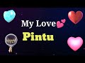 MY LOVE PINTU PINTU MY LOVE SONG RINGTONE PINTU NAME WHATSAPP STATUS