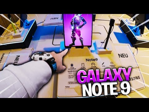 je decouvre le galaxy note 9 au stand fortnite - fortnite tirer sur un pigeon