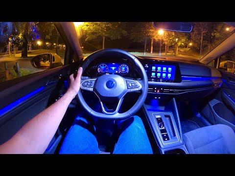 New Volkswagen Golf 8 (2020) - night POV test drive & REVIEW (2.0 TDI 15O HP Style)