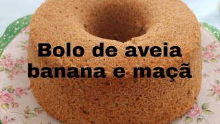 Bolo de aveia banana e maçã sem açúcar. #bolodiet #bolodeaveia