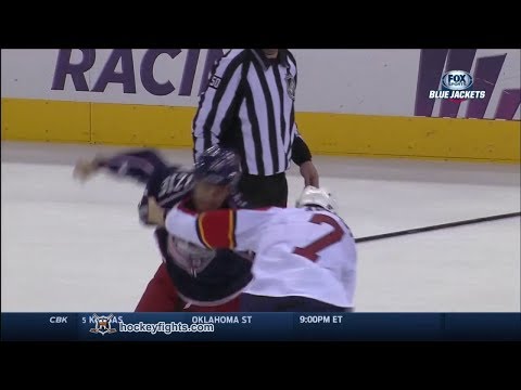 Dmitry Kulikov vs Derek MacKenzie Mar 1, 2014