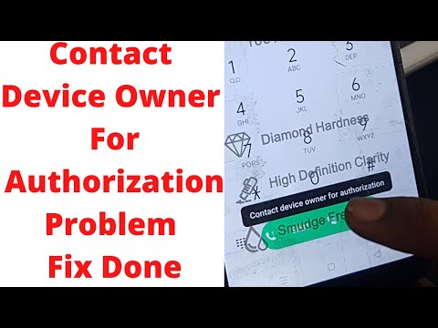 Contact Device Owner For Authorization Problem Fix Done | contact device owner for authorization
