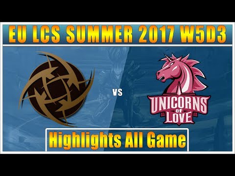 NIP vs UOL || Highlights All Game || EU LCS SUMMER 2017 || Ninjas in Pyjamas vs Unicorns of Love