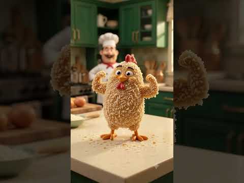 Chicken Katsu || 日式炸鸡排 || #aianimation #chickenrecipe #foodshorts #foodanimation #japanesefood