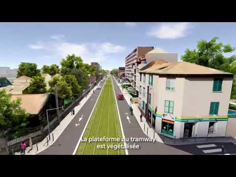 The route of Tram T13 in Poissy