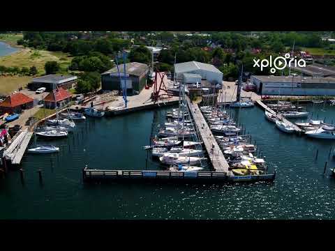 Yachthafen Ortmühle, Heiligenhafen Baltic Germany 2018.07 aerial video
