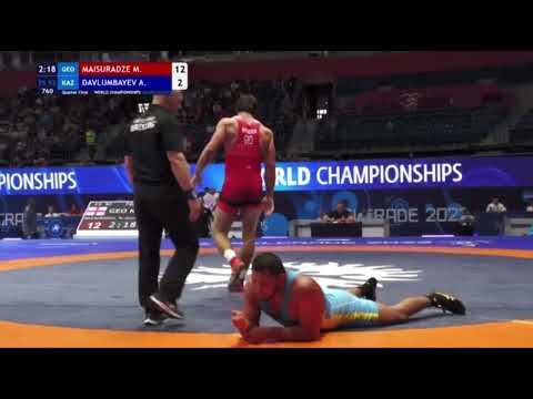 1/4 FS92, Miriani Maisuradze (GEO) - адлет давлумбаев (KAZ), Чемпионат мира 2022, 12-2