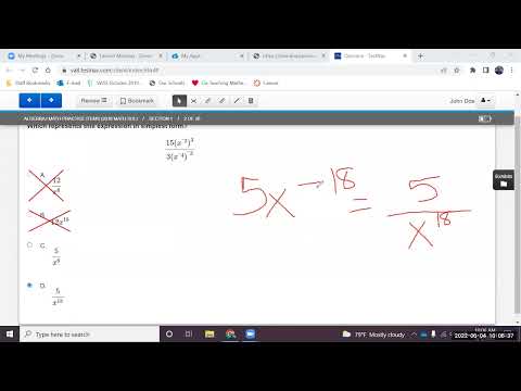 Testnav Algebra Sol Released Test 2016