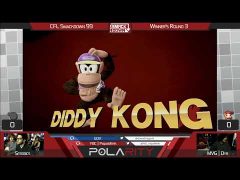 CFL Smackdown 99 WiiU - Strobics (GnW) vs MVG Dyr (Diddy Kong) - Winners R3