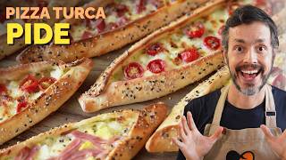 PIZZA TURCA (Pide): Receita fácil para fazer no forno de casa