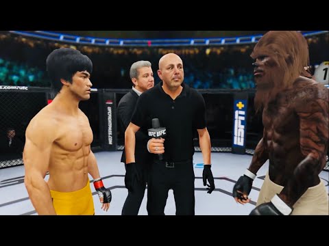Bruce Lee vs. Wookie Chewbacca (Star Wars) (EA Sports UFC 4)