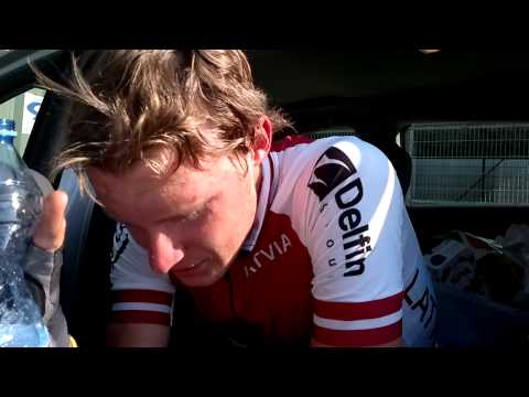 Andžs Flaksis pēc finiša Eiropas Čempionātā.