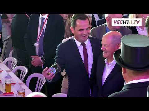 Olaf Scholz auf dem Stoppelmarkt