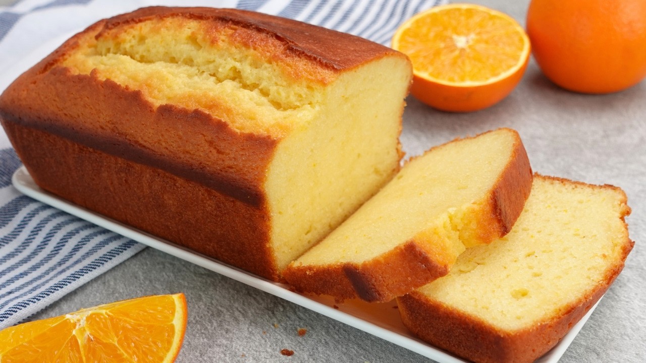 The Easiest Super Moist Orange Loaf Cake! 🍊 No Mixer Needed!