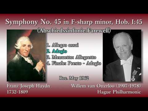 Haydn: Symphony No. 45 (Farewell), Otterloo & Hague Phil (1962) ハイドン 交響曲第45番「告別」オッテルロー