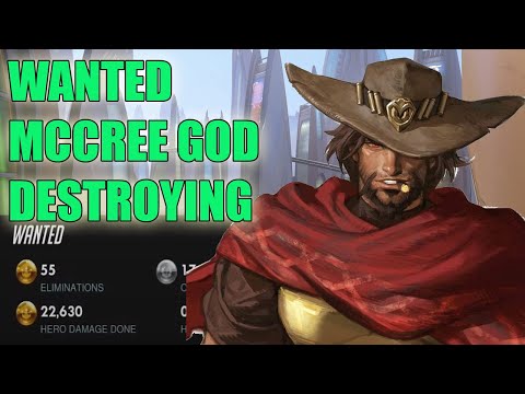 Wanted INSANE MCCREE GAMEPLAY 55 ELIMS - TOP 500 OVERWATCH SEASON 23