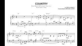 Keith Jarrett - Country (Solo Piano) - Transcripción