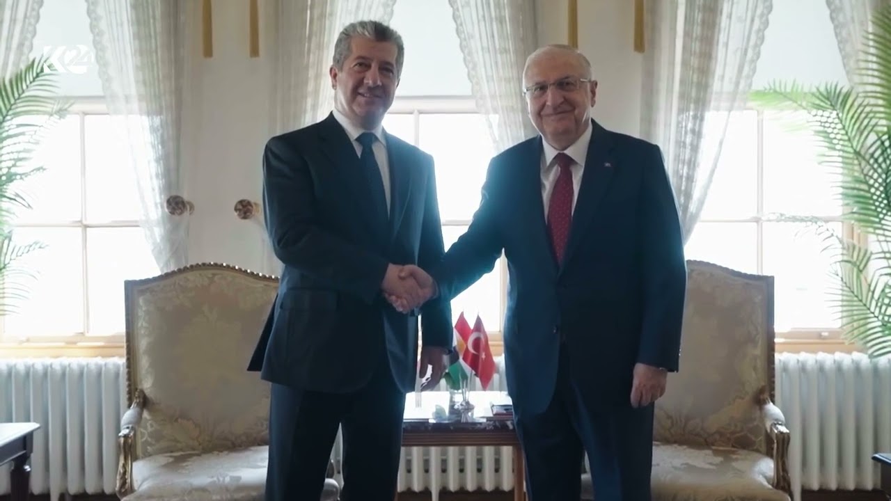 ڤیدیۆ | سەرۆکوەزیران مەسرور بارزانی لەگەڵ یاشار گولەر وەزیری بەرگری تورکیا کۆبووەوە